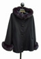 Black Cashmere Cape with hood